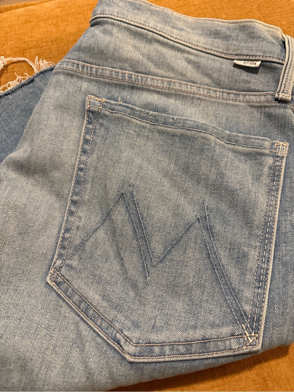 MOTHER Light Blue Denim Jean Shorts - Picture 2 of 6